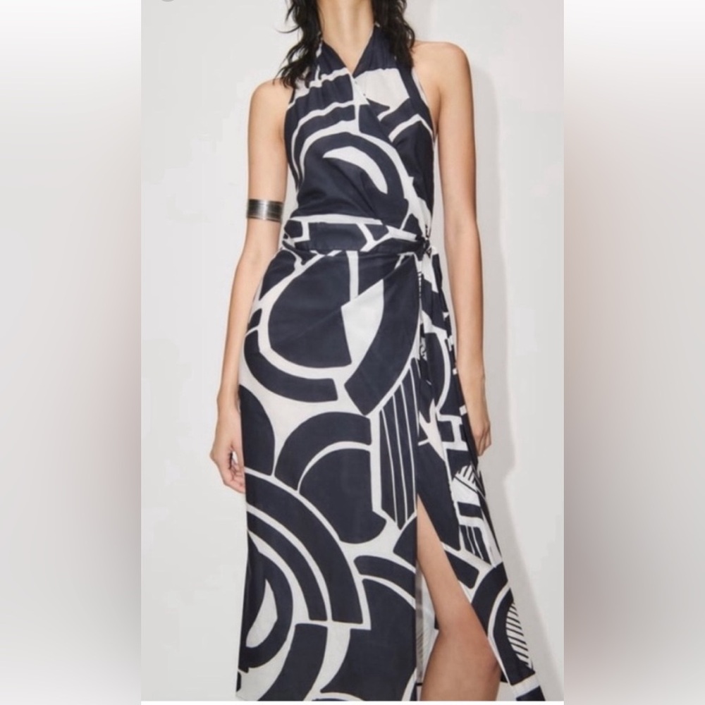 Zara halter wrap dress